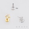 STAR WITH TRIANGLE CZ 316L SURGICAL STEEL LABRET SET